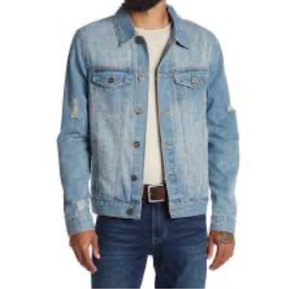 Classic Light Blue Denim Jacket for Men